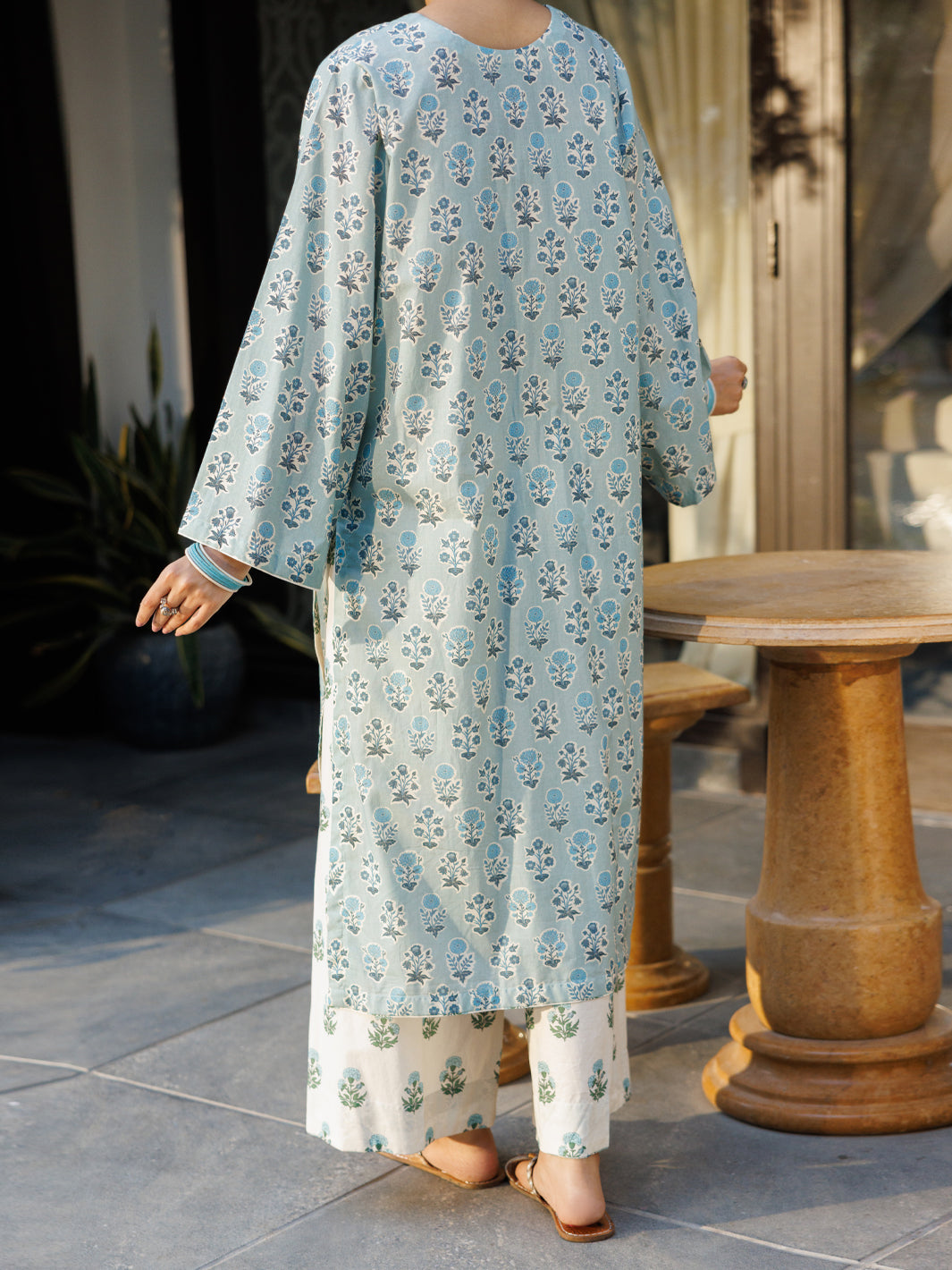 Pistachio Lawn Green Co-Ord Set - ALP-2PS-SLKS-2764