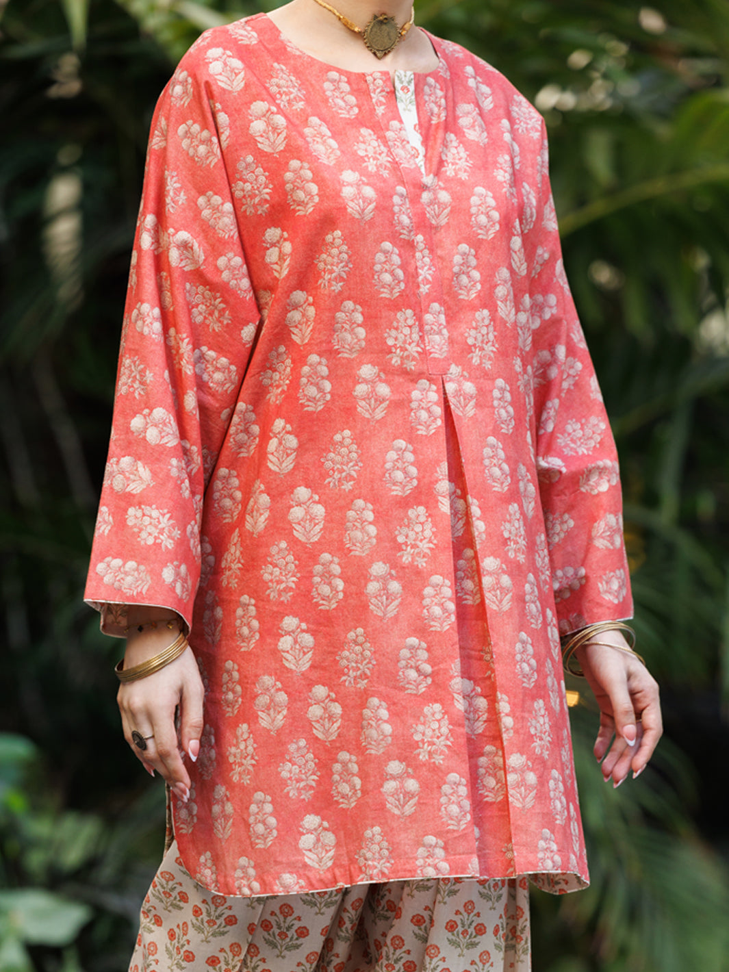 Pink Lawn Co-Ord Set - ALP-2PS-SLKS-2765