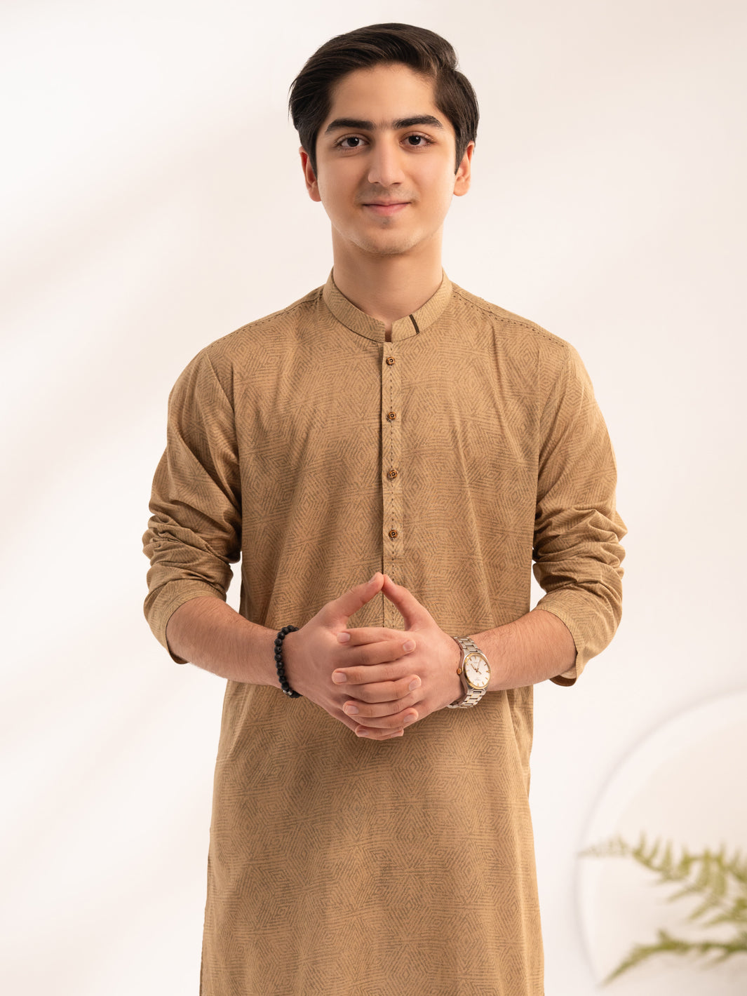 Beige Cotton Kurta - ALT-K-067