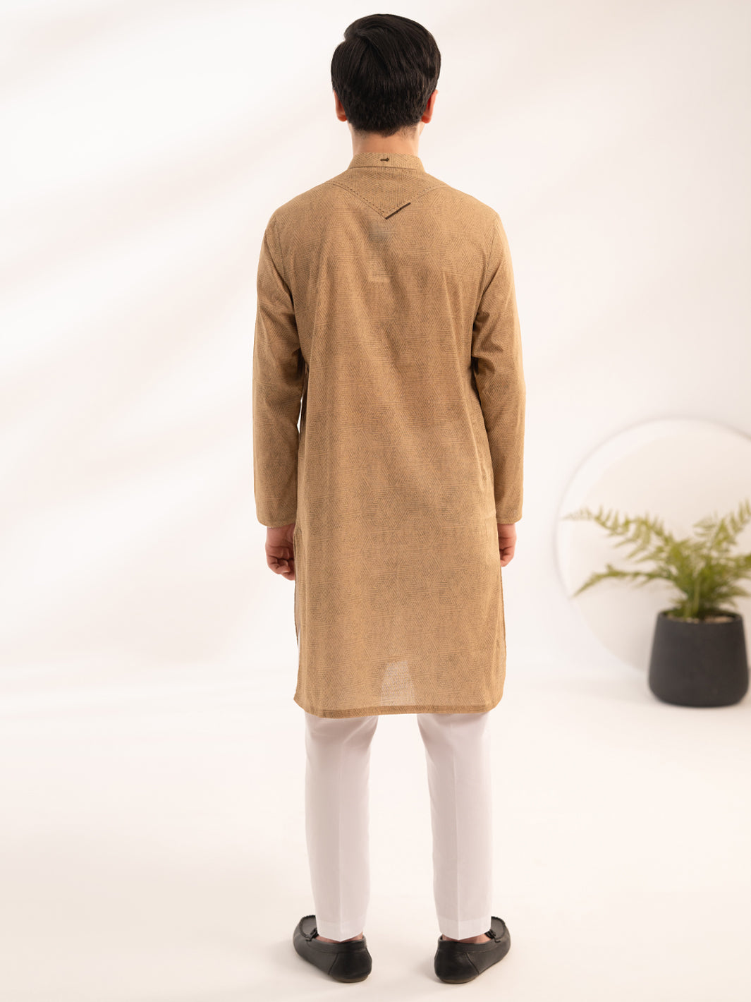 Beige Cotton Kurta - ALT-K-067