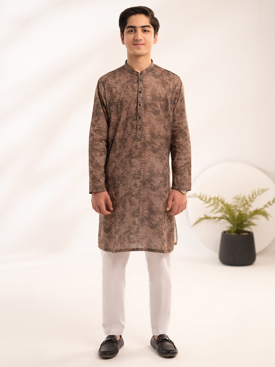 Brown Cotton Kurta - ALT-K-068
