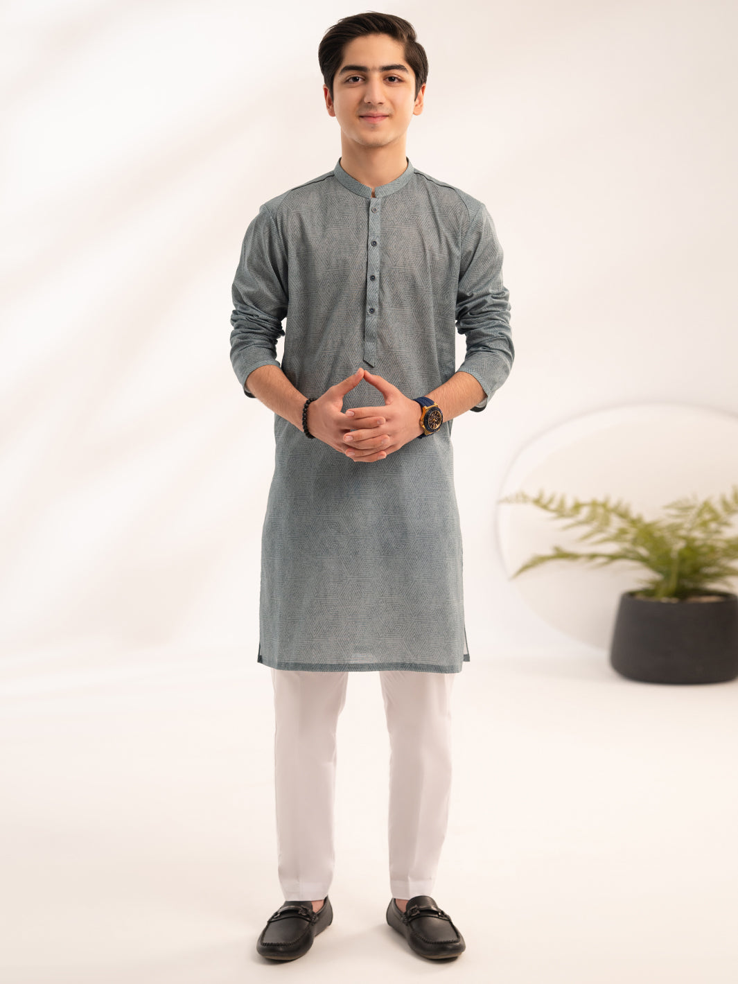 Grey Cotton Kurta - ALT-K-070