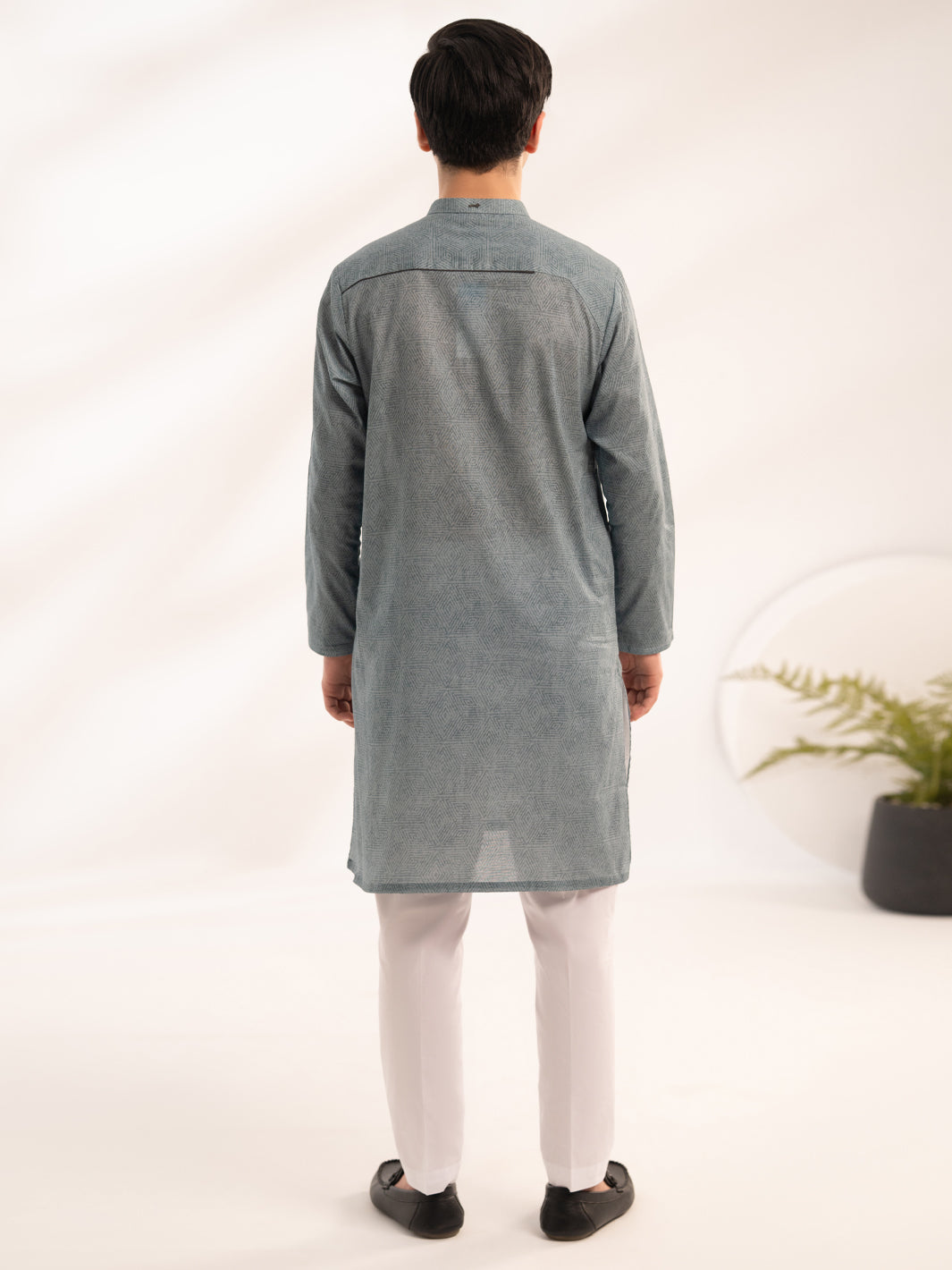 Grey Cotton Kurta - ALT-K-070