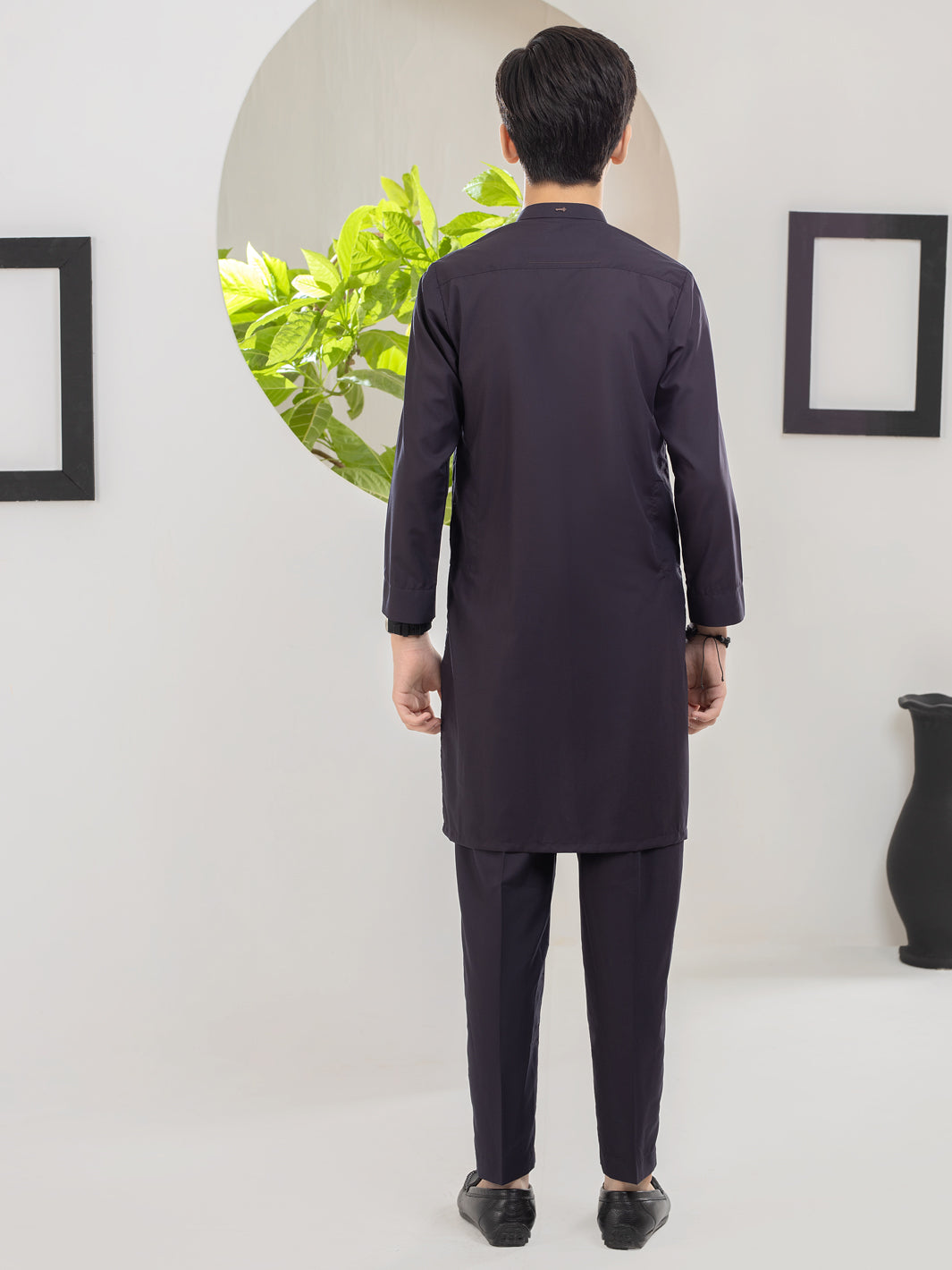 Dark Purple Blended Kurta Trouser - ALT-KT-040