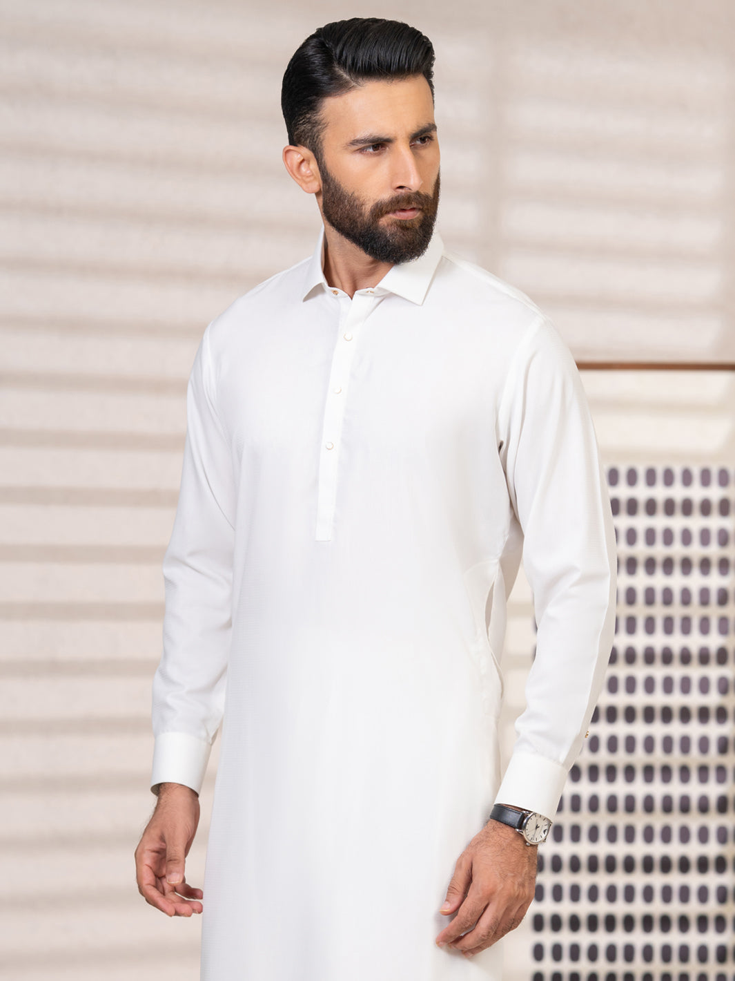 White Kameez Shalwar - ALWA-KS-640