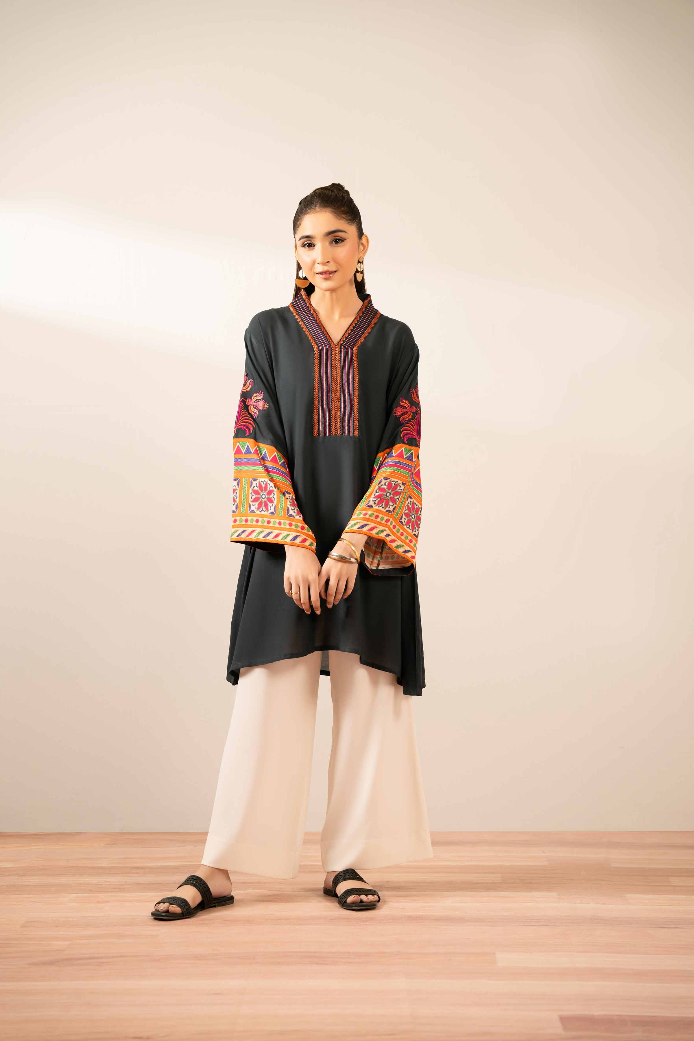 Printed Embroidered Tunic - AS25-107