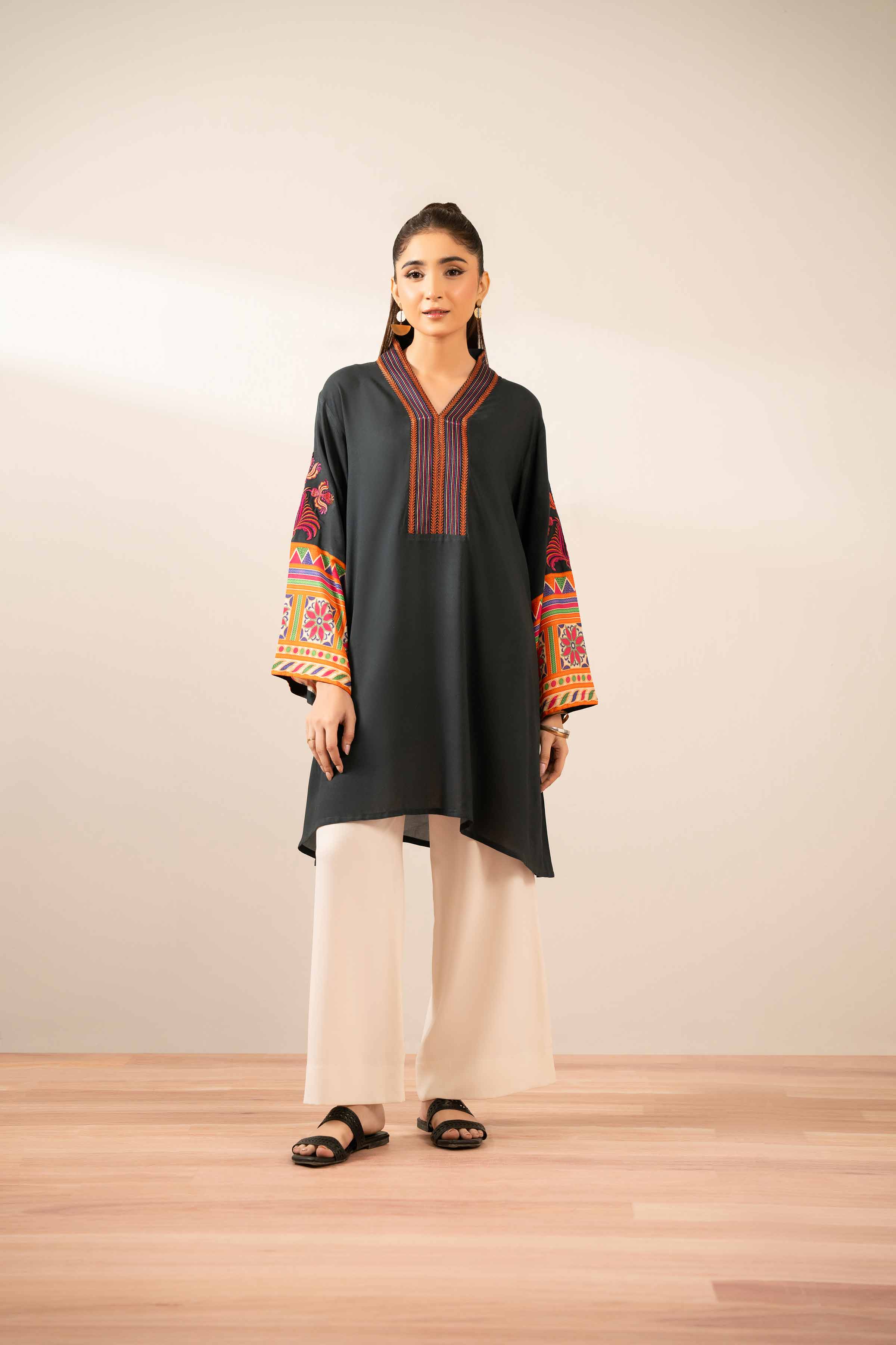 Printed Embroidered Tunic - AS25-107