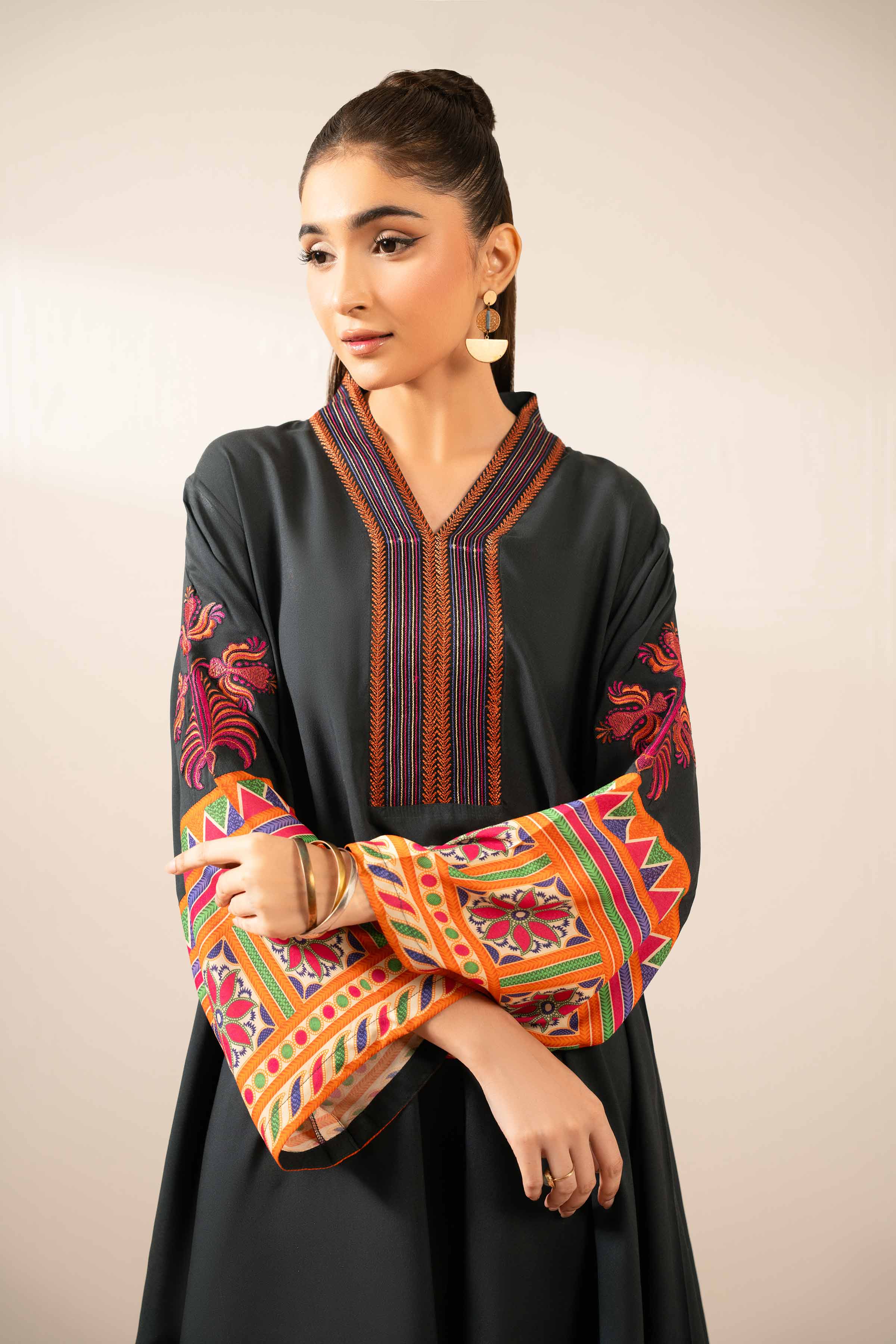 Printed Embroidered Tunic - AS25-107