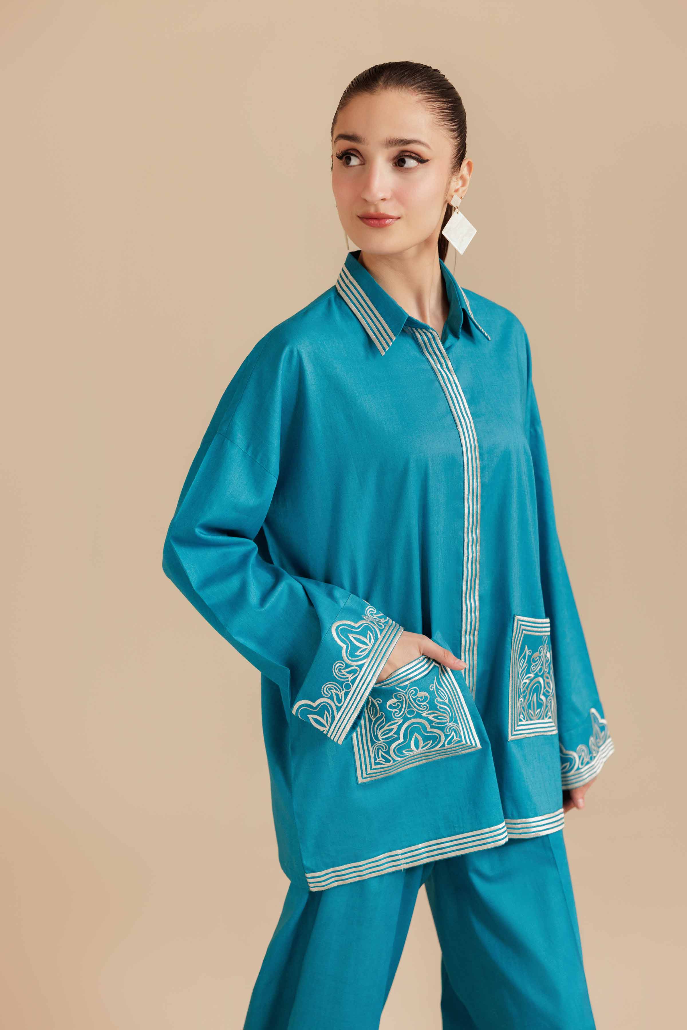 2 Piece - Embroidered Suit - AS25-116