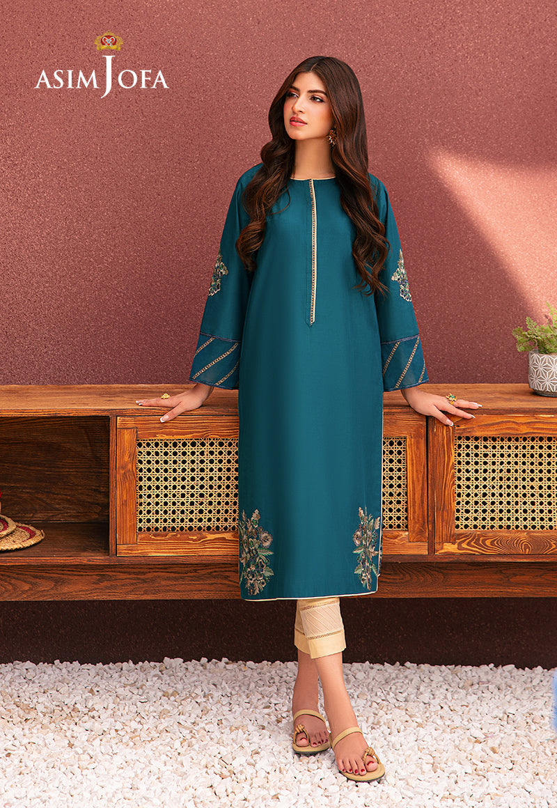 AJODD-10-XS EMBROIDERED SWISS LAWN 1 PC