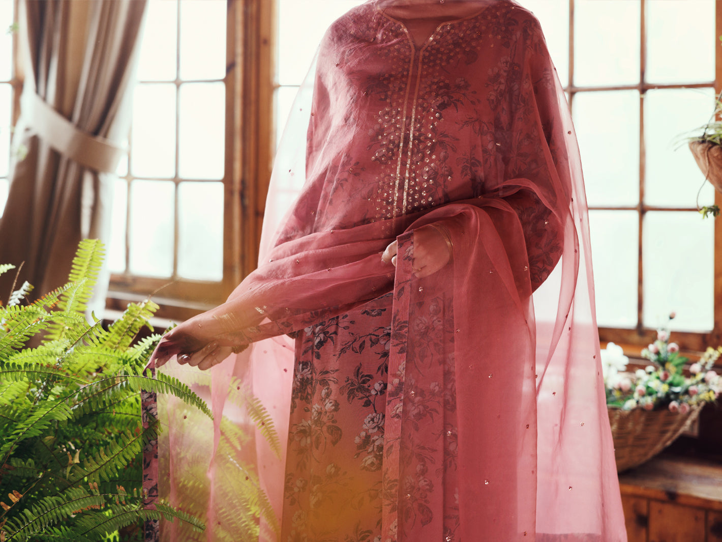 Tea Pink Viscose 3Pc Stitched - AWP-3PS-780