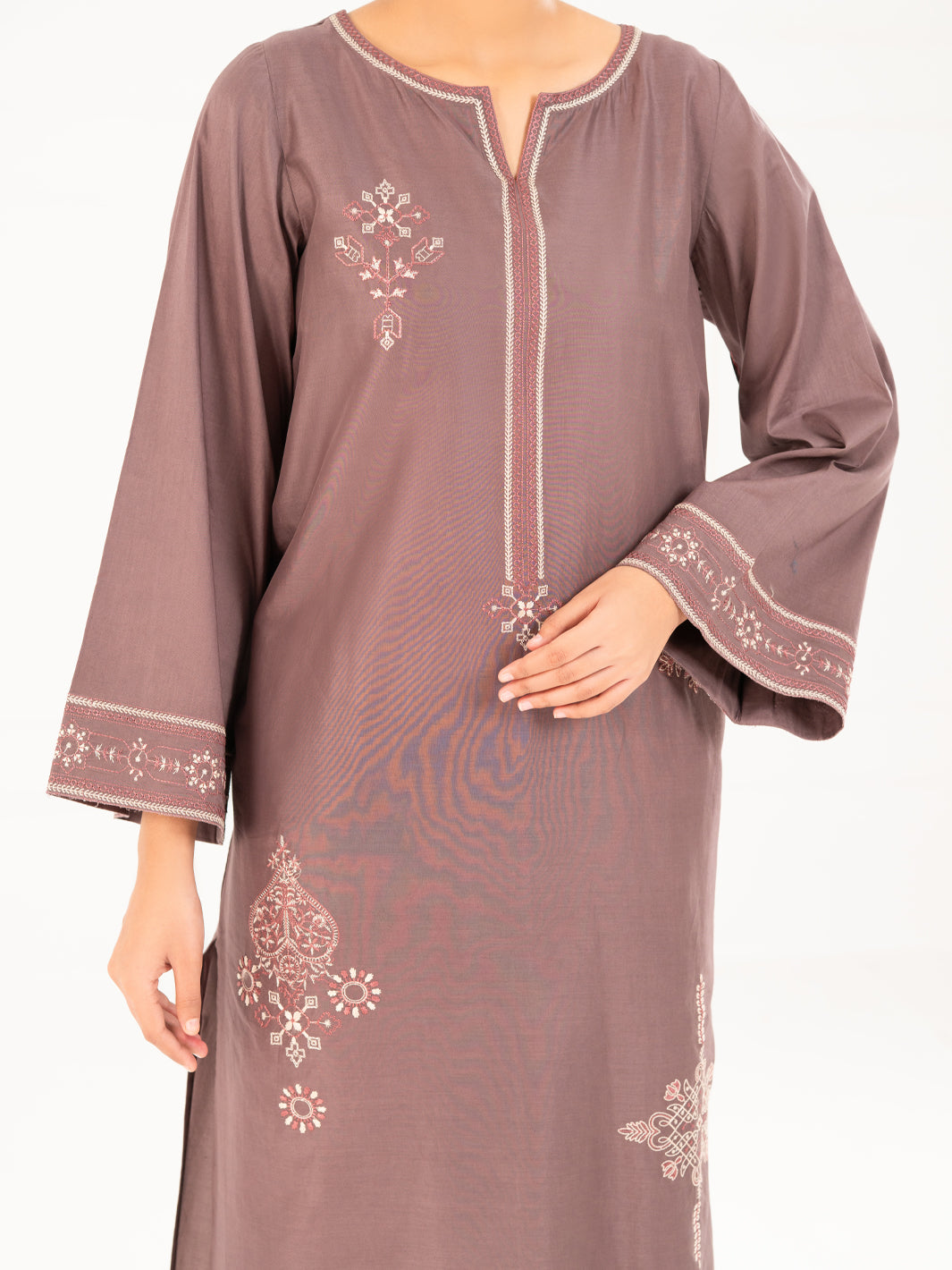 Brown Cambric Kurti - AWP-LK-850