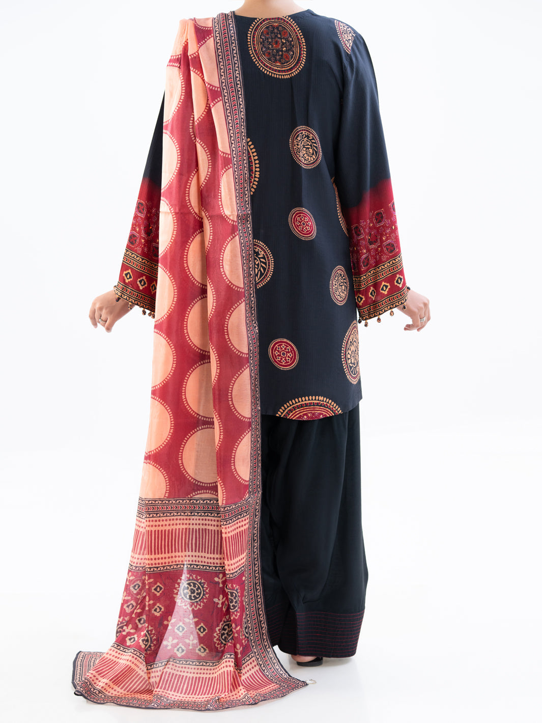 Black Khaddar 2Pc Unstitched - AWP-2PS-LKD-837