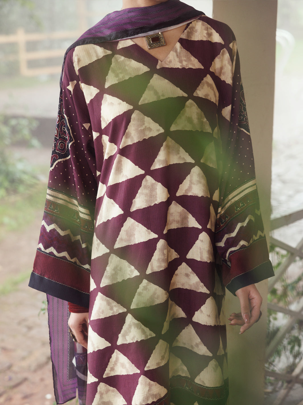 Plum Khaddar 2Pc Unstitched - AWP-2PS-LKD-839