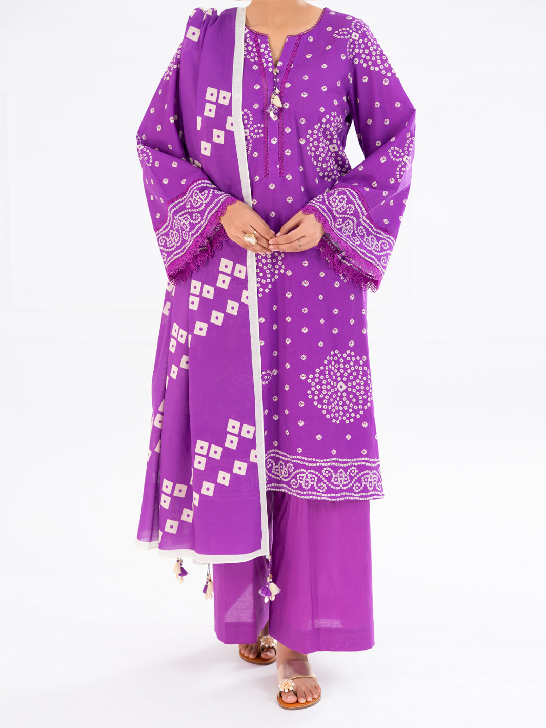Light Purple Cambric 2Pc Unstitched - AWP-2PS-SLKD-UN-831
