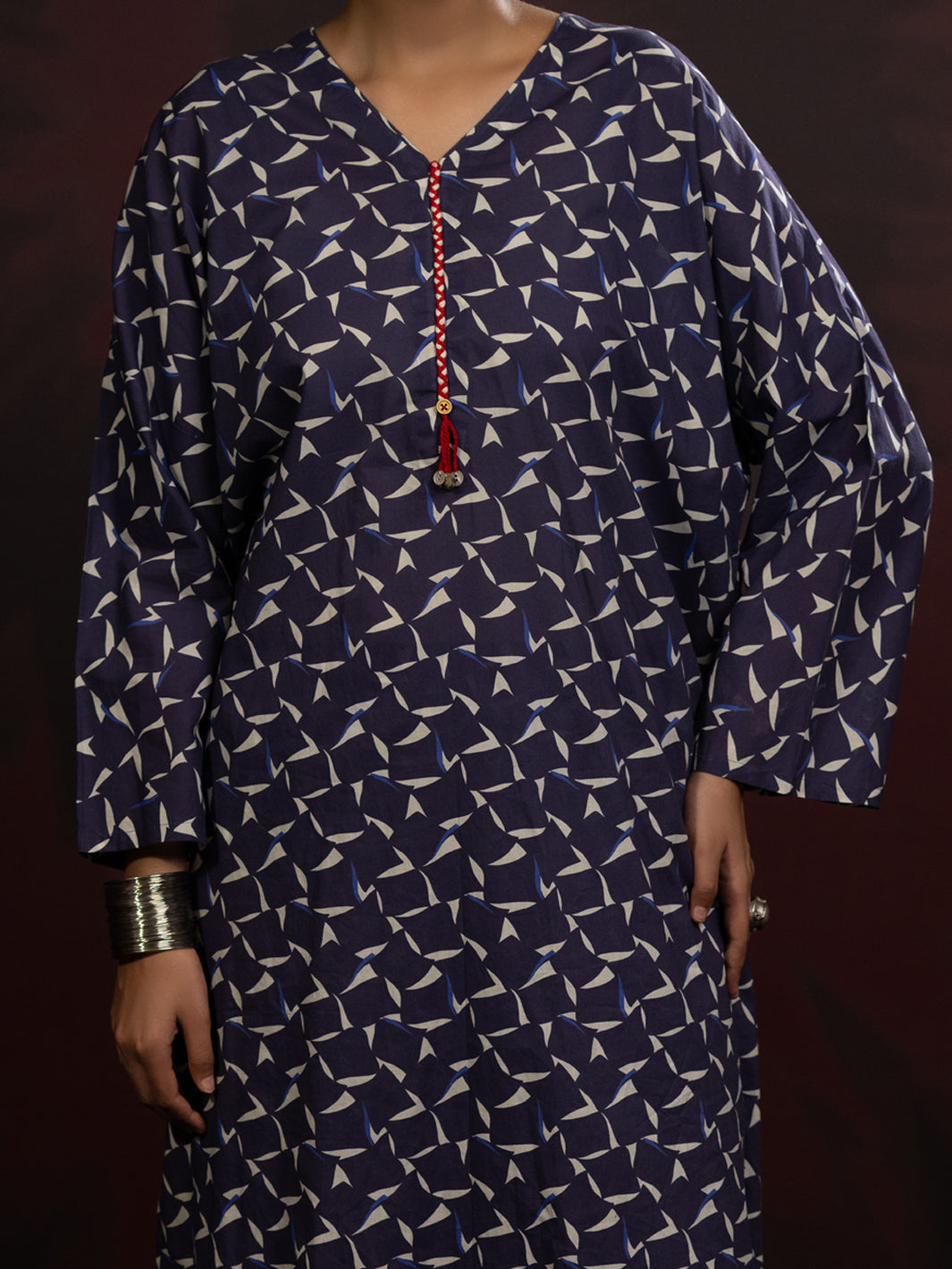 Blue Cambric 2Pc Stitched - AWP-2PS-SLKS-809