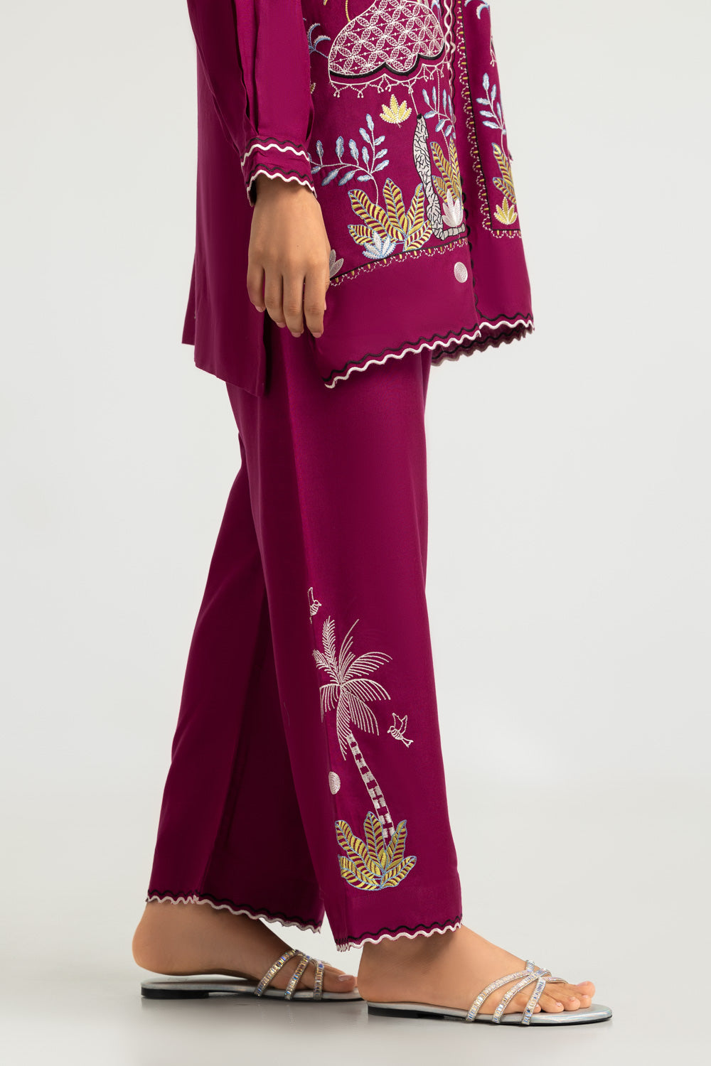 Acrylic Embroidered Co-Ord Set
