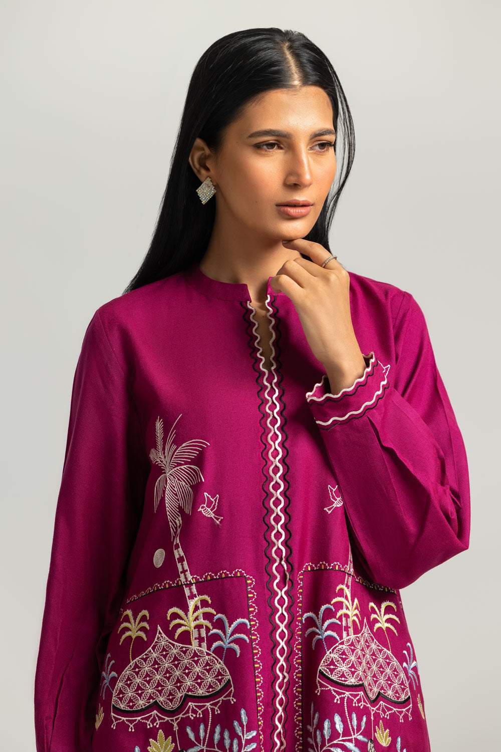 Acrylic Embroidered Co-Ord Set