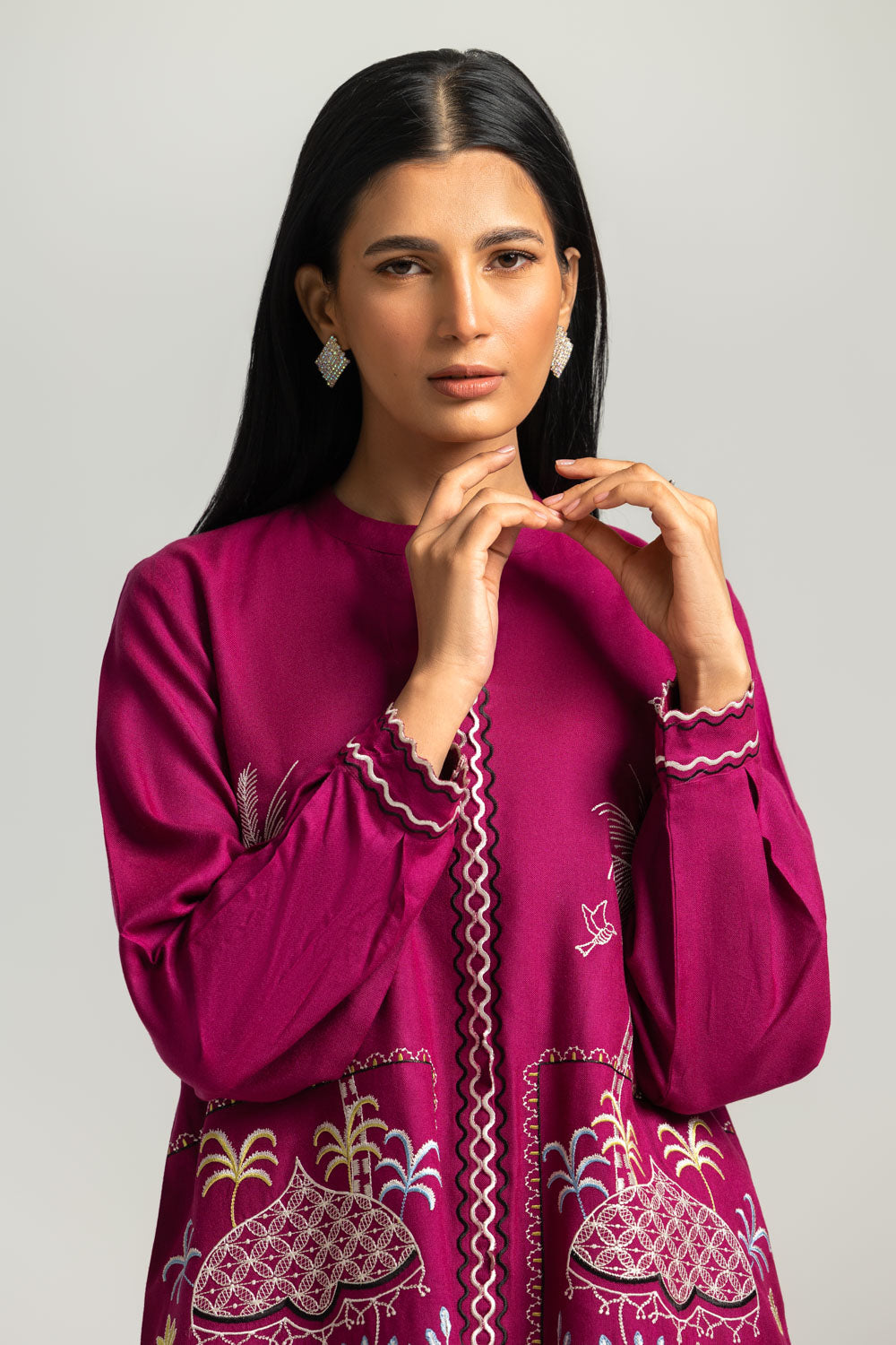 Acrylic Embroidered Co-Ord Set