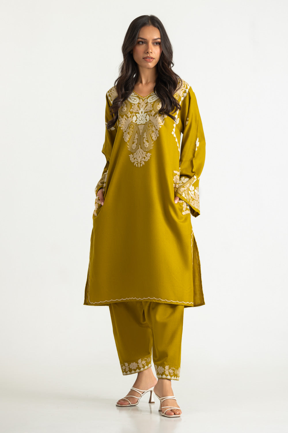 Acrylic Embroidered Co-Ord Set