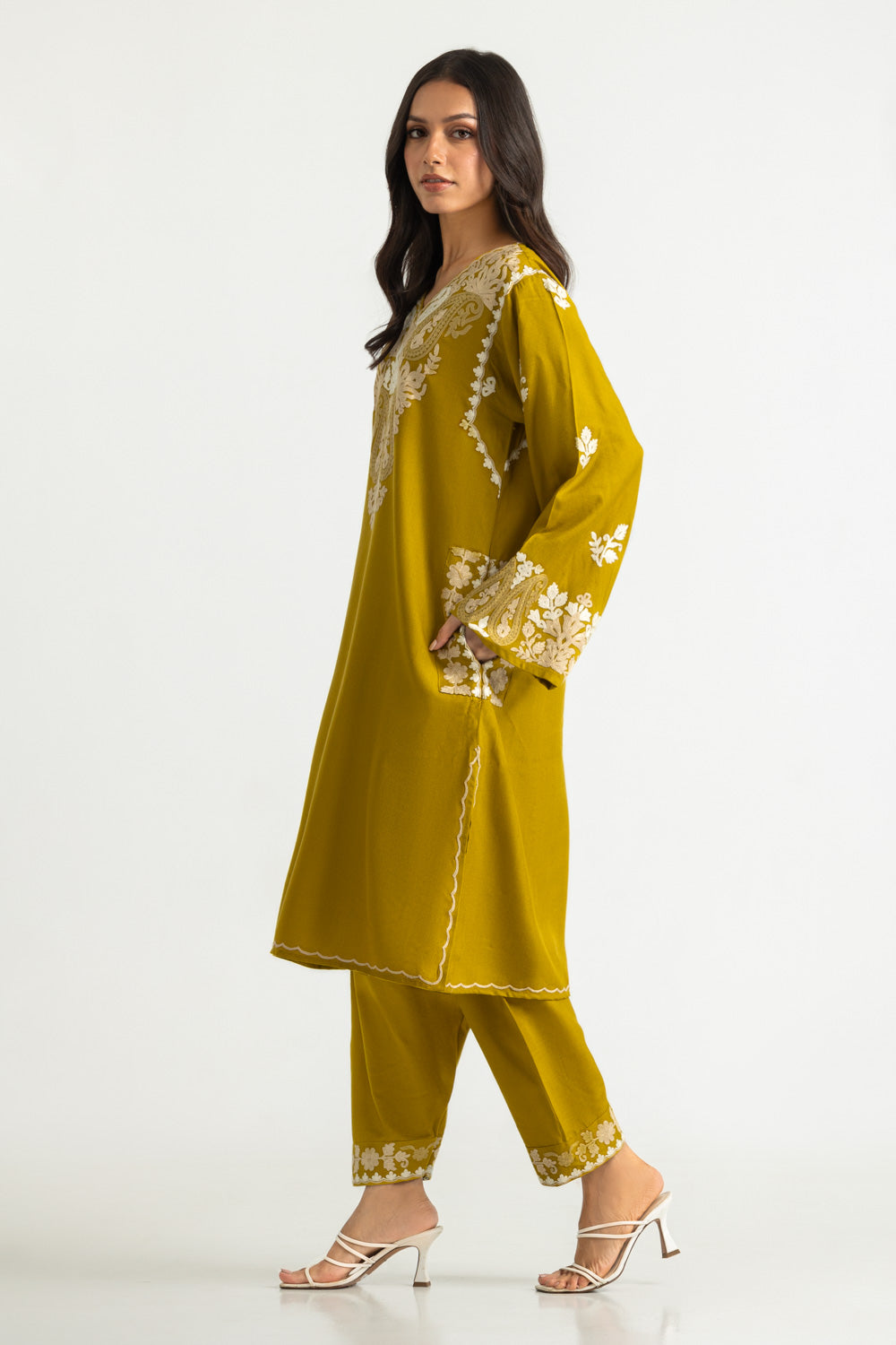 Acrylic Embroidered Co-Ord Set