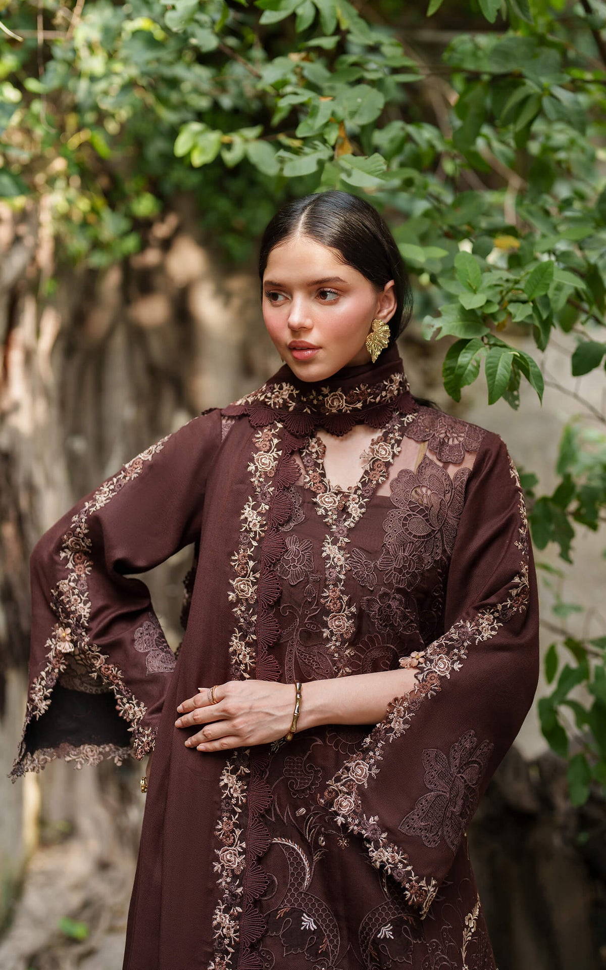 Aima LWC25-10 | 3pcs Embroidered Unstitched Winter