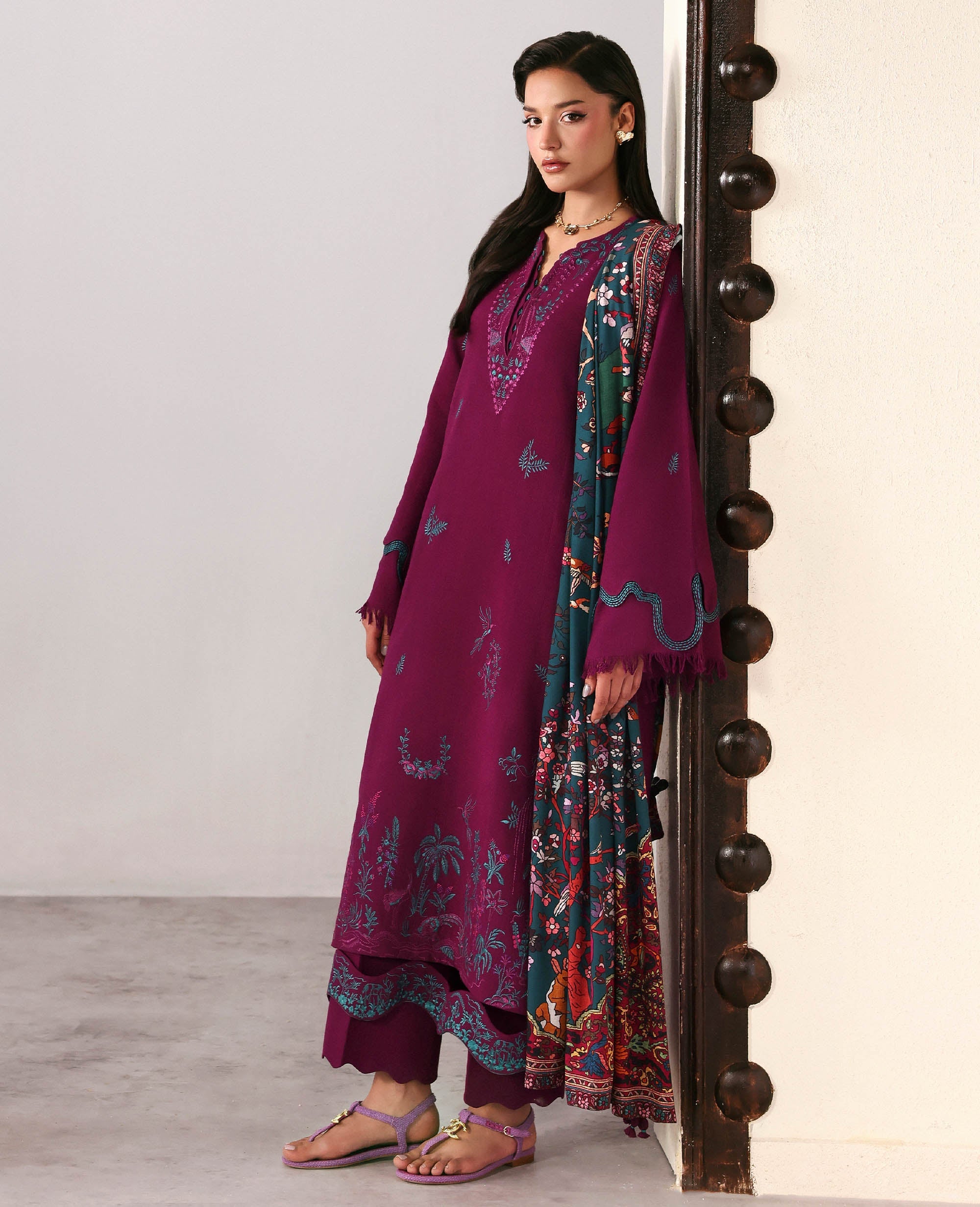 Camilla Emerald Shirt And Dupatta