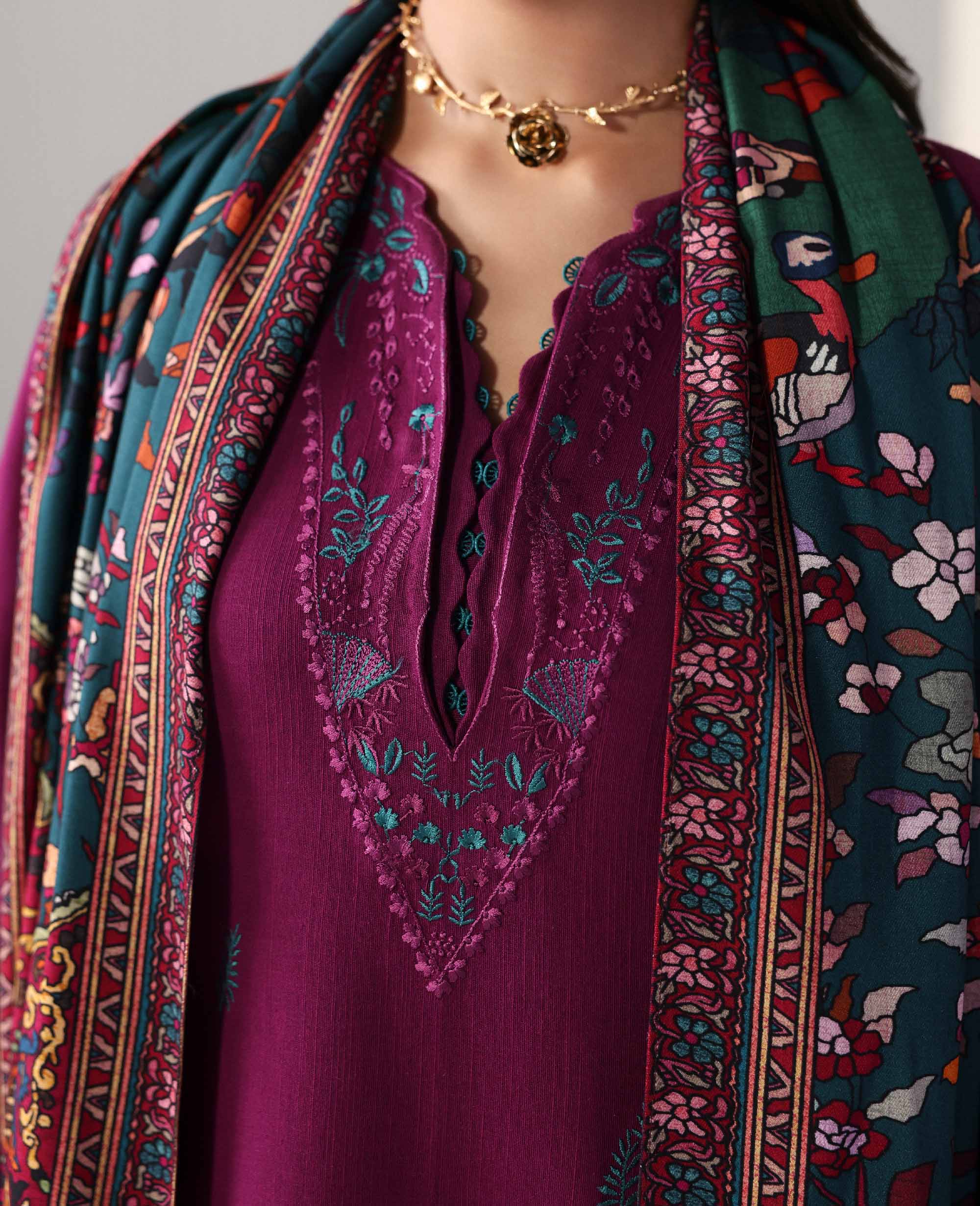 Camilla Emerald Shirt And Dupatta