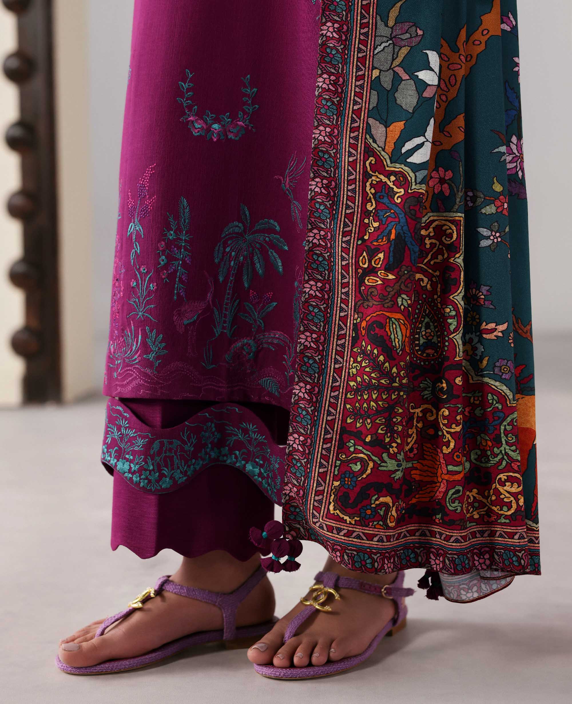 Camilla Emerald Shirt And Dupatta