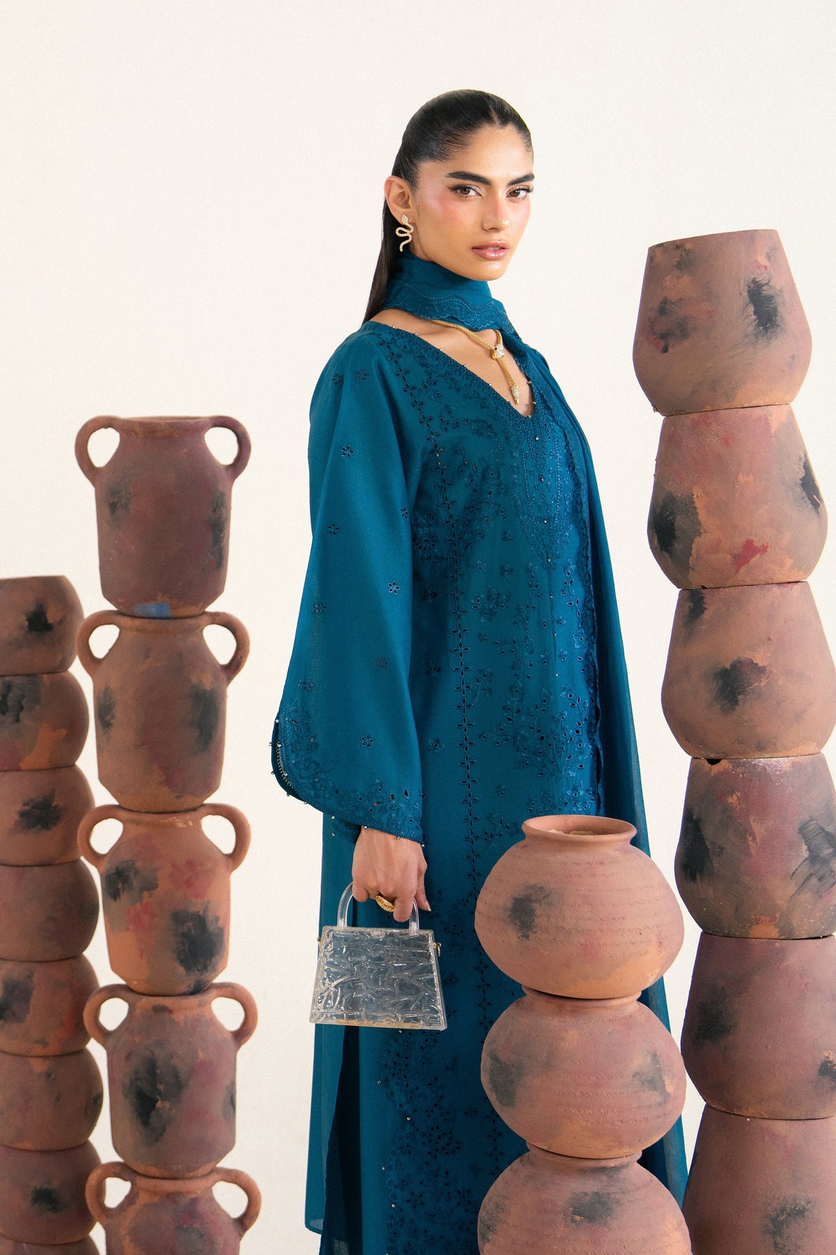Amyra Blue 3Pc - Festive Eid Pret