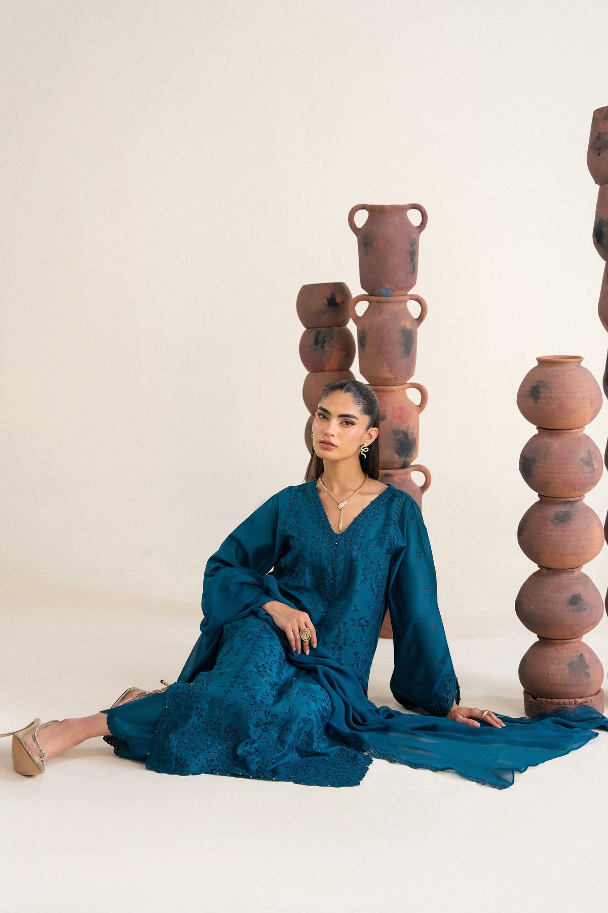 Amyra Blue 3Pc - Festive Eid Pret