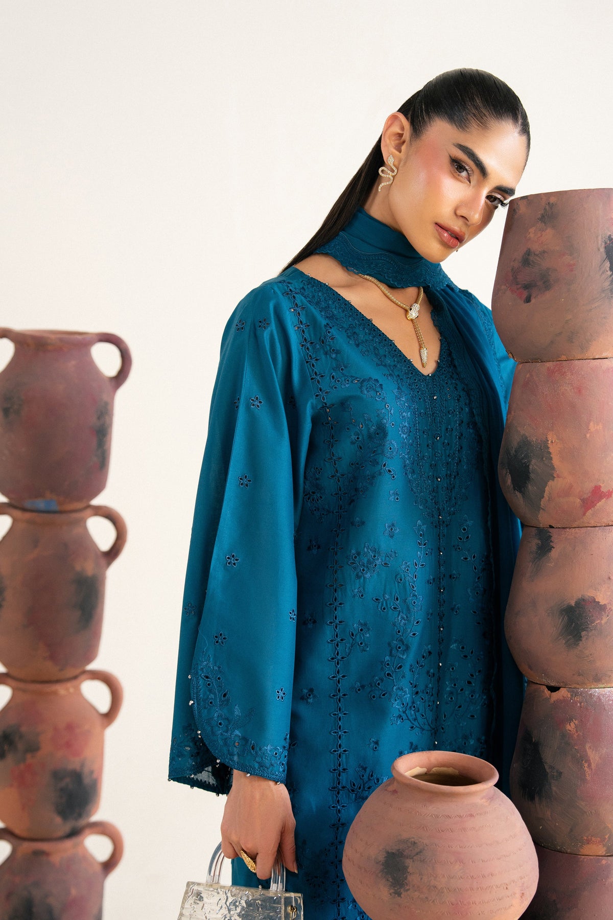 Amyra Blue 3Pc - Festive Eid Pret