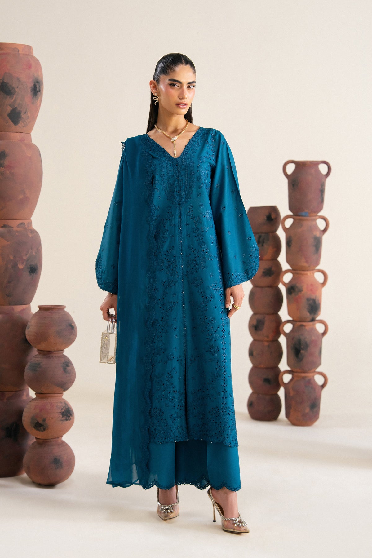 Amyra Blue 3Pc - Festive Eid Pret