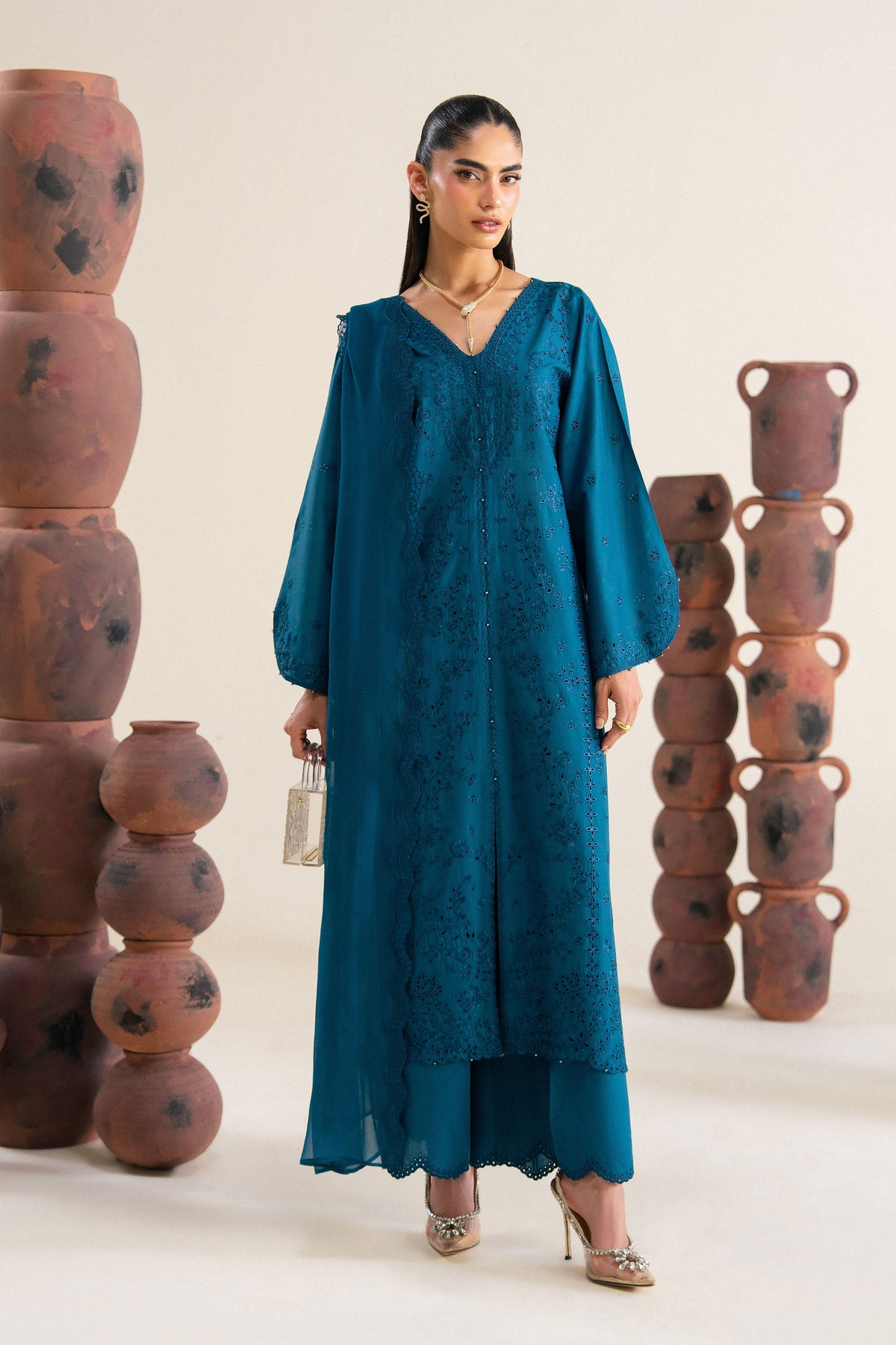 Amyra Blue 3Pc - Festive Eid Pret