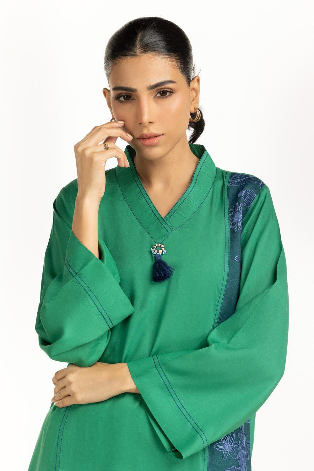 Arabic Linen Embroidered Co-Ord Set