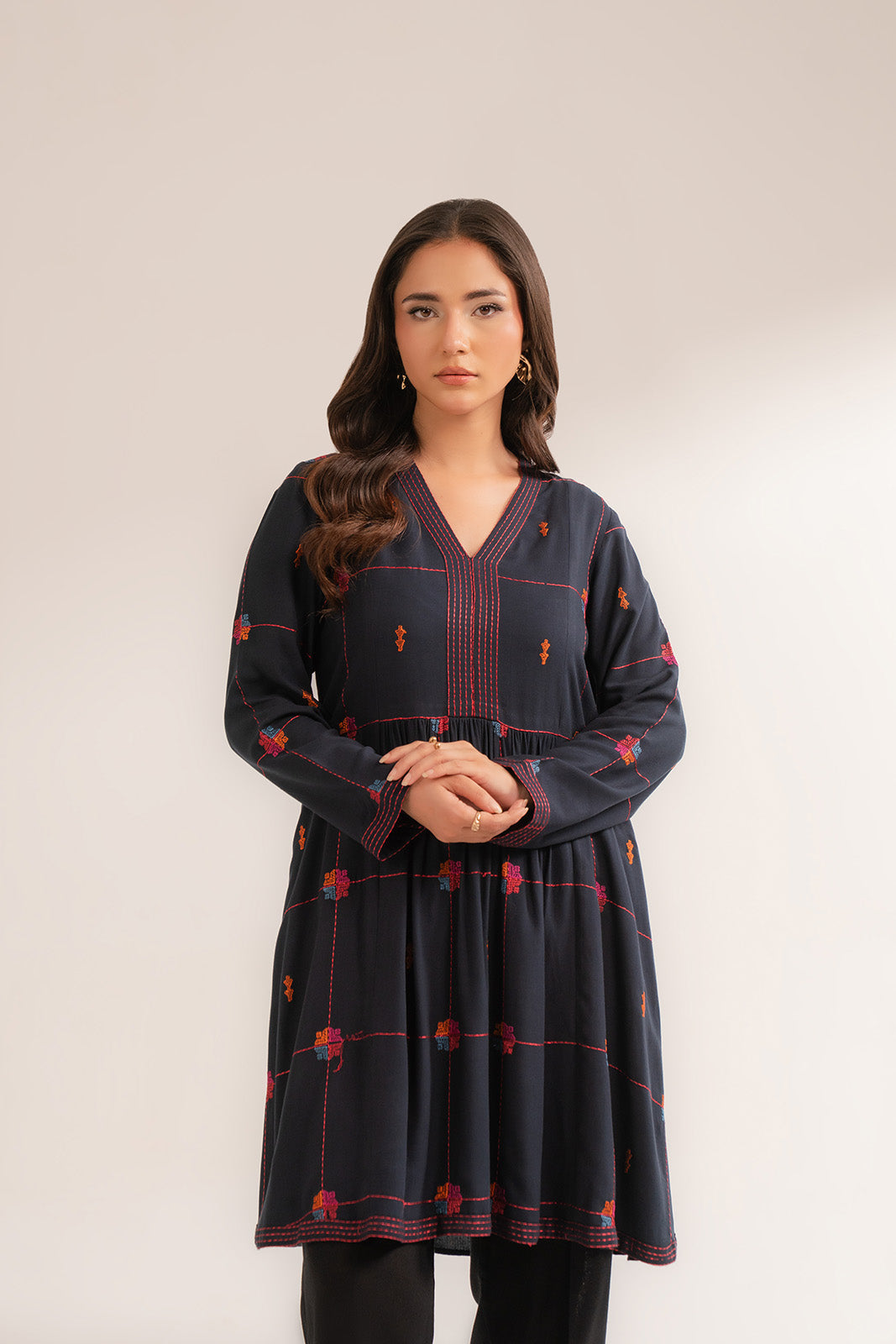 1 Piece Lawn Karandi Embroidered Shirts (CS0384)