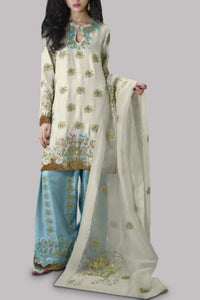 Solitary Star and Petit Four Embellished Raw Silk Set