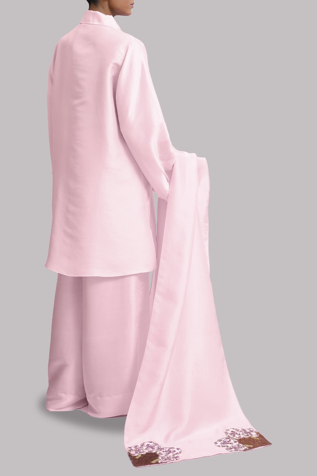Pirouette Embellished Raw Silk Set