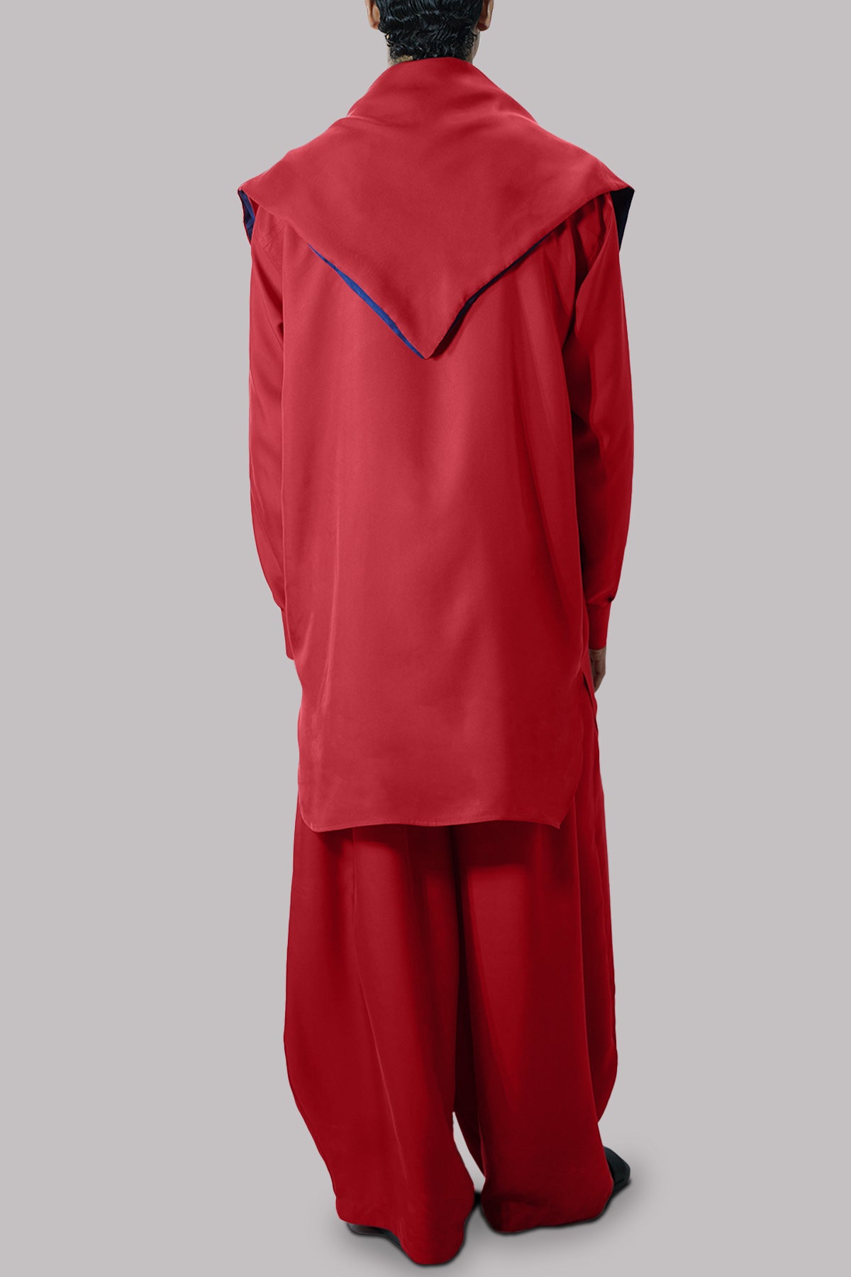 High Risk Red Shalwar Kameez Silk Set