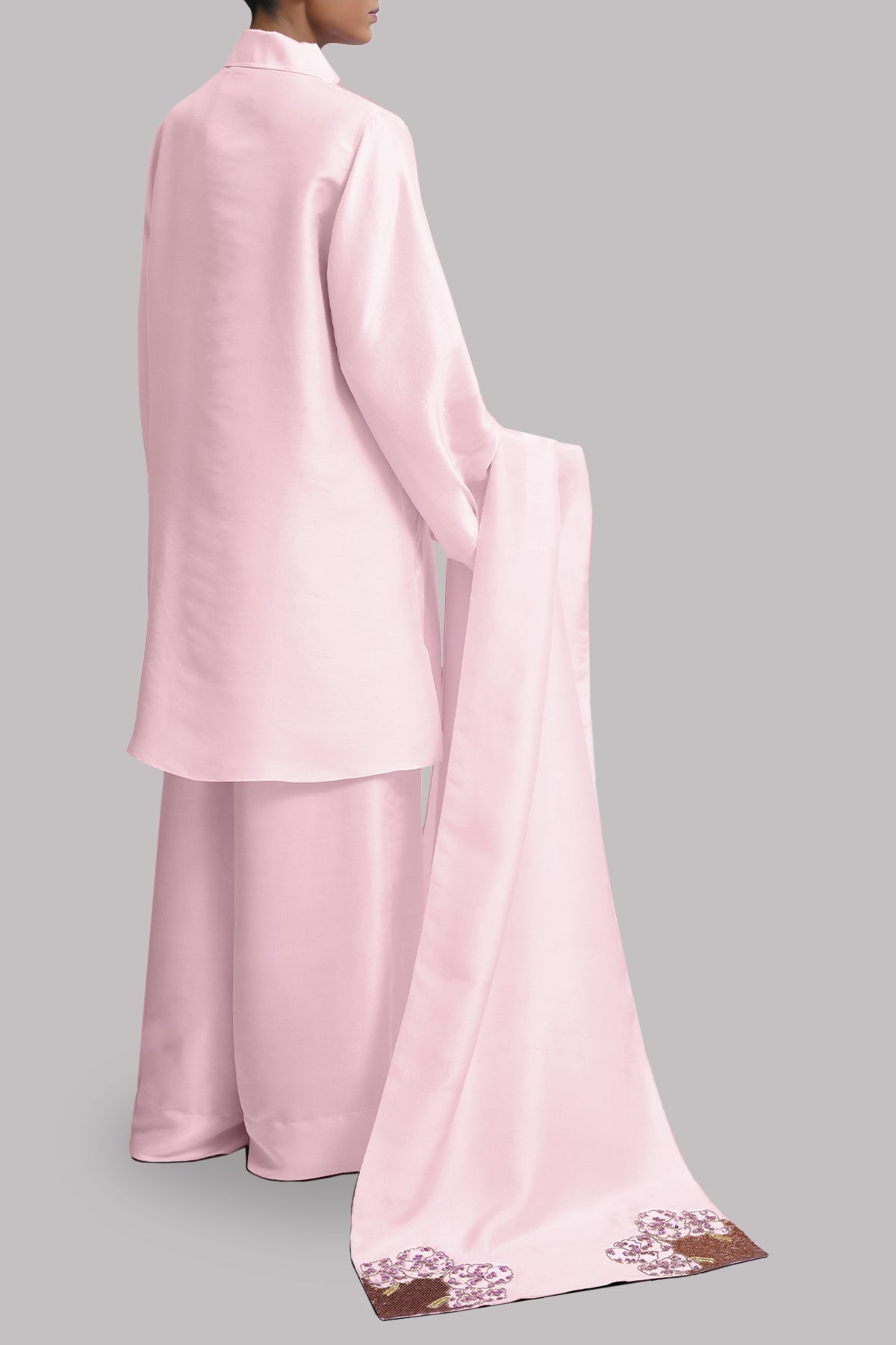 Pirouette Embellished Raw Silk Set