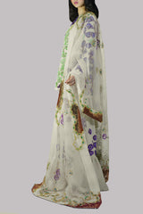 Solitary Star Embellished Raw Silk Skirt Set