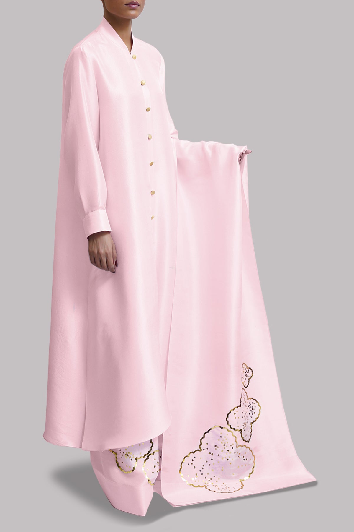 Pirouette Embellished Raw Silk Set