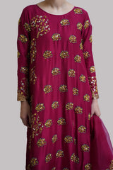 Scooter Embellished Raw Silk Set