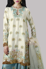 Solitary Star and Petit Four Embellished Raw Silk Set