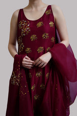 Scooter Embellished Raw Silk Set