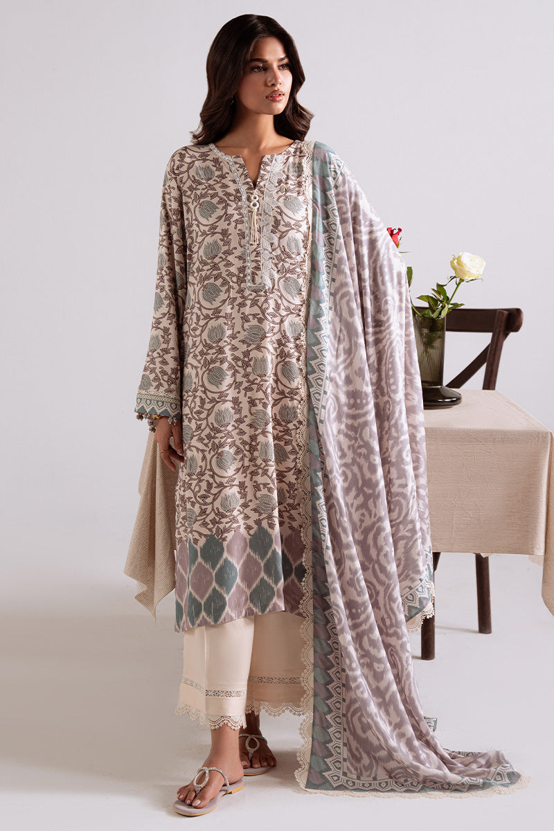 IZNIK BLOOM-3PC LINEN PRINTED SUIT