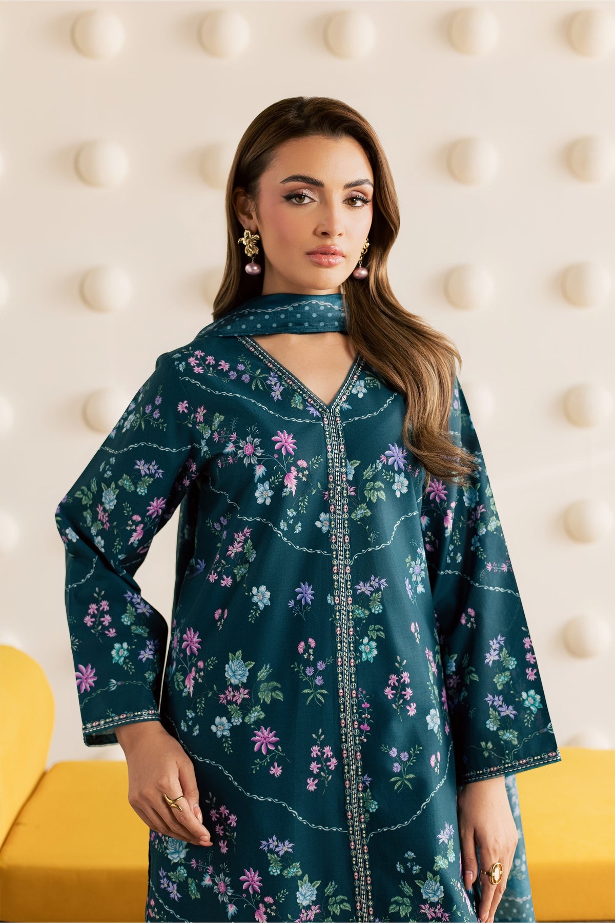 Aswa 3Pc - Printed Cambric Pret