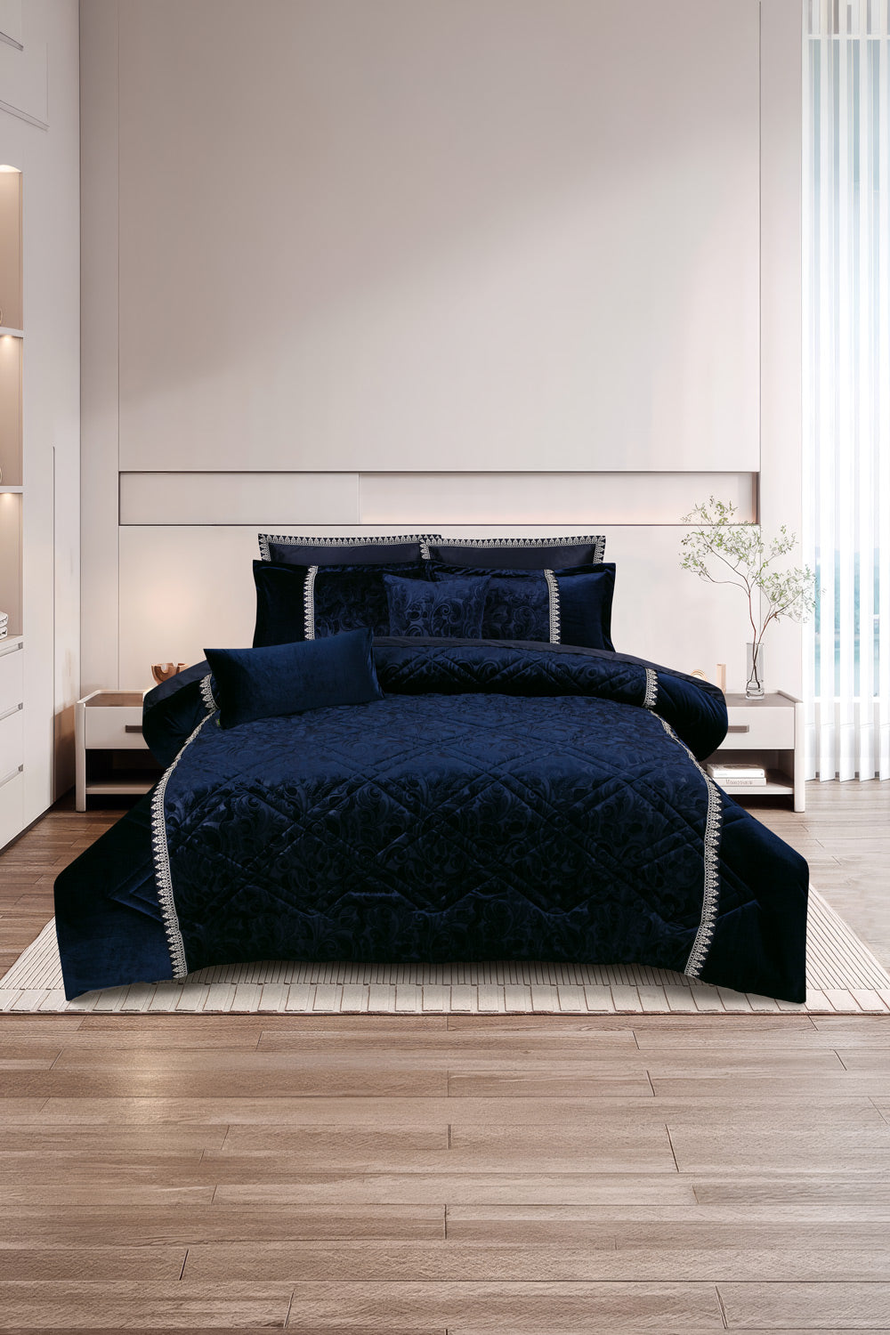 Aurora Velvet Embossed Comforter Set