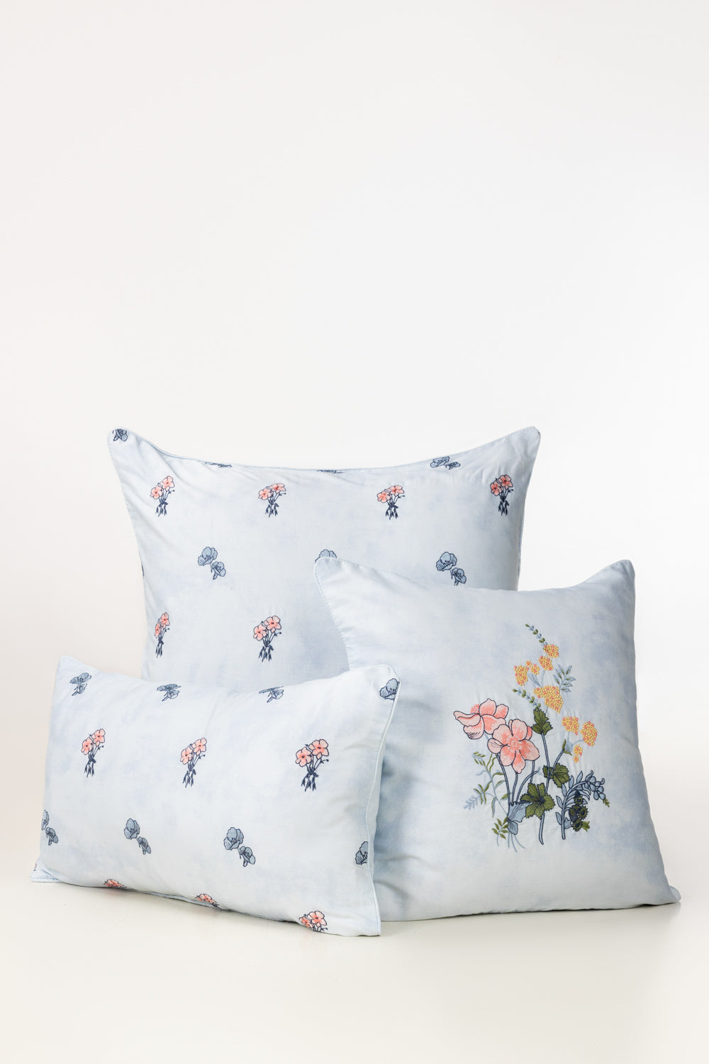 Azure Bud T-300 Euro Sham Cushion Cover