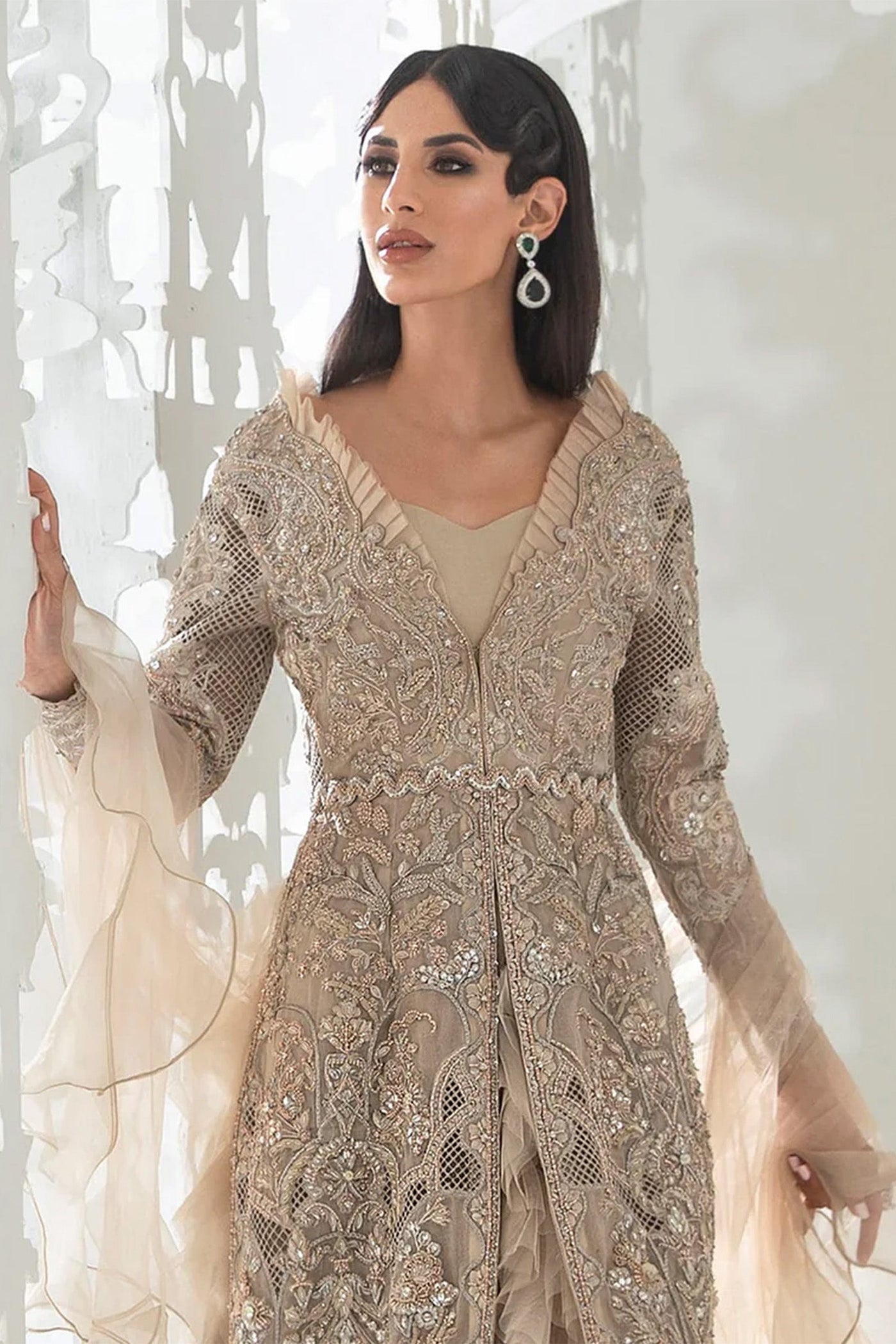 Stitched Embroidered Lawn Shirt + Shalwar